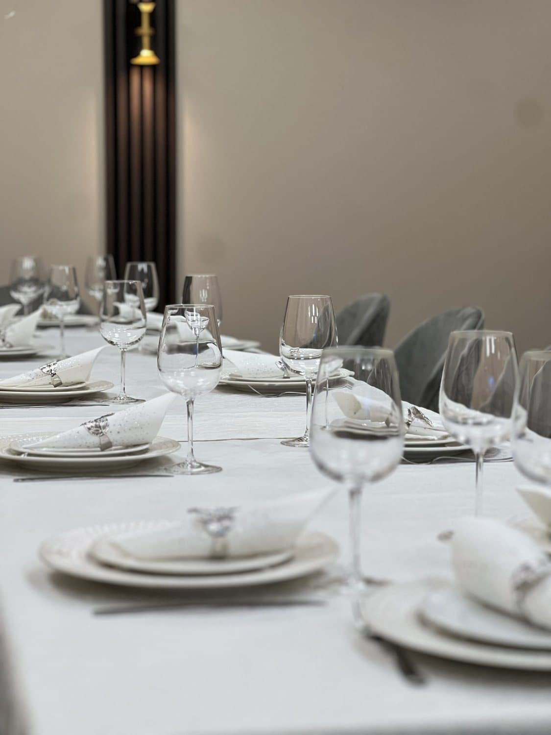Table setting for a private event